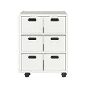 JELA-USA JELA SOLID WOOD ROLL CART CUBBY - WHITE - Scratch & Dent