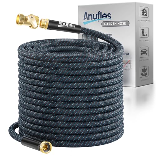 ANUFLES GARDEN HOSE 50FT LIGHTWEIGHT 3-LAYER PVC FLEXIBLE WATER - Scratch & Dent