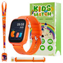 OKYUK 4G KIDS WATCH WITH SIM CARD, 47 EXCITING GAMES, TWO-WAY CALLING - ORANGE - Like New