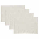 Laura Ashley Dothan Linen Blend Tablecloth, Set of 4 Placemats, Taupe - Brand New