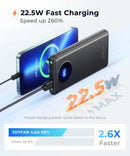 JOYFAR PORTABLE CHARGER POWER BANK TRAVEL ESSENTIALS BATTERY USB C 10000MAH - Brand New