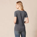 AMAZON ESSENTIALS WOMEN'S V-NECK T-SHIRT PACK OF 2 SIZE : M - CHARCOAL HEATHER - Like New