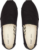 10018284 TOMS WOMEN'S ALPARGATA RECYCLED SLIP-ON WIDE W8 BLACK/WHITE - Brand New