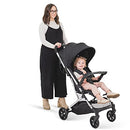 JOOVY KOOPER LIGHTWEIGHT BABY STROLLER REMOVABLE SWING-OPEN TRAY - BLACK - Like New
