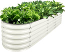 Olle 17" Tall 12-in-1 Sizes Raised Beds for Gardening Galvanized Planter - IVORY Like New