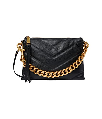 REBECCA MINKOFF CROSSBODY BAG - BLACK/ANTIQUE BRASS - Like New