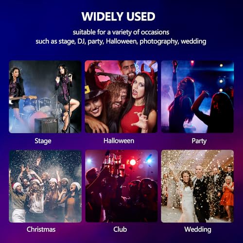 XWSTGEQ FOG MACHINE 900 WATT WITH 6 LED LIGHTS AND 2-IN-1 WIRELESS REMOTE GRAY - Like New