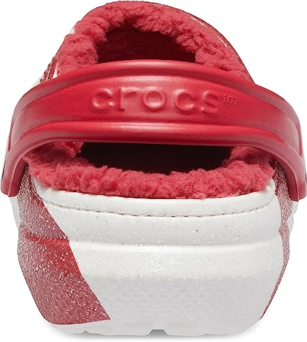 CROCS CLASSIC HOLIDAY CLOG MEN'S 7 WOMEN'S 9 CANDY CANE RED/WHITE - Brand New