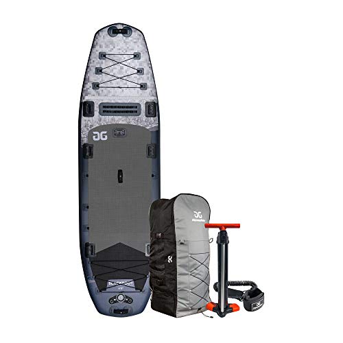 AQUAGLIDE Inflatable Stand Up Paddle Board with Premium Accessories - Black/Gray - Like New