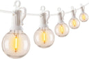 BRIGHTOWN OUTDOOR STRING 200FT 100+2 G40 BULBS SHATTERPROOF PATIO LIGHTS - WHITE - Like New