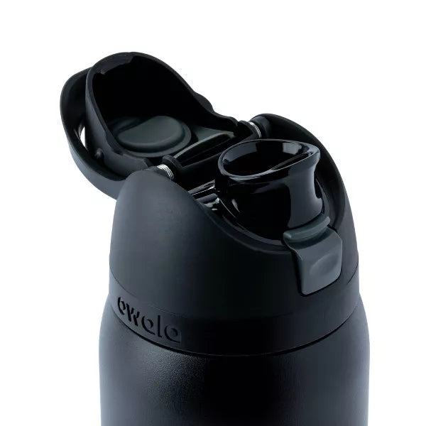 OWALA 32OZ FREESIP STAINLESS STEEL WATER BOTTLE - VERY VERY DARK/BLACK - Like New