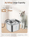 UPSKY Cat Water Fountain Stainless Steel 101oz/3L Cat Fountain for Drinking Like New