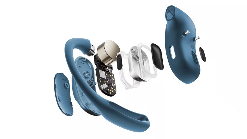 SHOKZ - OPENFIT AIR OPEN-EAR TRUE WIRELESS EARBUDS - STONE BLUE - Like New