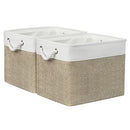 TcaFmac Organization Storage Basket 16x12x12 inch Large 2 Pack B0BVQTP9GR White - Brand New