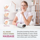 FIT KING HAND MASSAGER HEAT HAND MASSAGE ARTHRITIS CARPAL TUNNEL - WHITE PINK - Like New