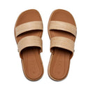 CJ6373 REEF WOMEN'S LOFTY LUX HI SLIDES - SIZE: WOMEN 9 (EU W40) - TAN RAFFIA - Like New