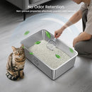 PWTAA STAINLESS STEEL CAT LITTER BOX HIGH METAL KITTEN LITTER PAN, 23.6", COPPER - Like New