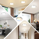 GENERIC 2-PACK 12" LED CEILING LIGHTS, 36W BRIGHT FLUSH MOUNT FIXTURES - SILVER - Like New