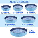 EOOQI FOLDABLE DOG BATH SWIMMING POOL PLASTIC KIDDIE POOL 32" X 8" - BLUE - Like New