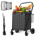 HABUTWAY GROCERY CART FOLDING SHOPPING CARTS WITH LINER 110LBS - Scratch & Dent