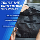 P.I. AUTO STORE ROOFTOP WATERPROOF CAR ROOF BAG WITH EXTRA STORAGE - BLACK - Like New