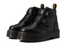 27642001 DR. MARTENS WOMEN'S DEVON FLOWER - SIZE WOMEN 9 BLACK MILLED NAPPA - Like New