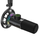 FIFINE USB GAMING MICROPHONE RGB DYNAMIC MIC K658 - BLACK - Like New