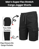 MS SCS-01OL-OLIVE-L NEW状態 メンズ STRETCH PULL ON CARGO SHORTS L 男性用　オリーブ - Brand New