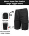 GALAXY HARVIC MEN STRETCH PULL-ON CARGO ELASTIC WAIST DRAWSTRING NAVY M - Brand New