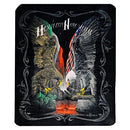 Plush Throw Blanket Mexican American Queen Bed 79"x 95" Faux Fur - B09HTCQK23 - Brand New