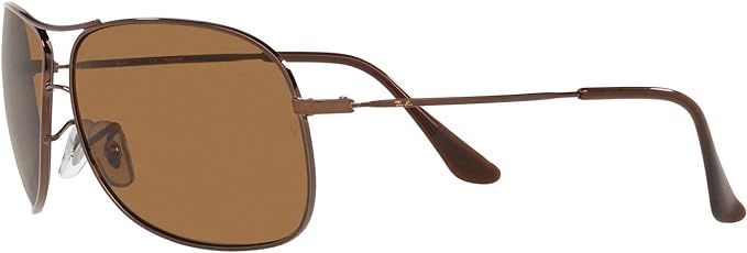 Ray-Ban Metal Aviator Sunglasses FRAME RB3267 - Polished Brown LENSES Brown - Like New