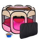 Sinsun Portable Foldble Puppy Playpen with Carrying Bag - Pink - Brand New