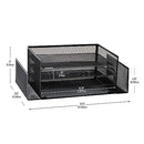 MIND READER DESKTOP ORGANIZER FILE STORAGE PAPER TRAY WORKSPACE METAL MESH BLACK - Like New