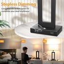 KONDRAS 3 COLOR TEMPERATURES TABLE LAMPS, 22’’ 3 IN 1, USB & AC, T0344A - WHITE - Like New