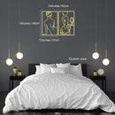 Gold Metal Wall Art Set of 2 Simple Wall Decor 18” X 12” Art Décor B0CBN8FHJ2 - Brand New