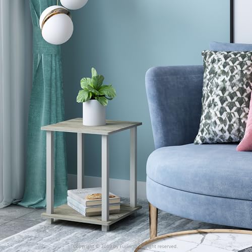 FURINNO SIMPLISTIC SET OF 2 END TABLE - SONOMA OAK/WHITE - Like New