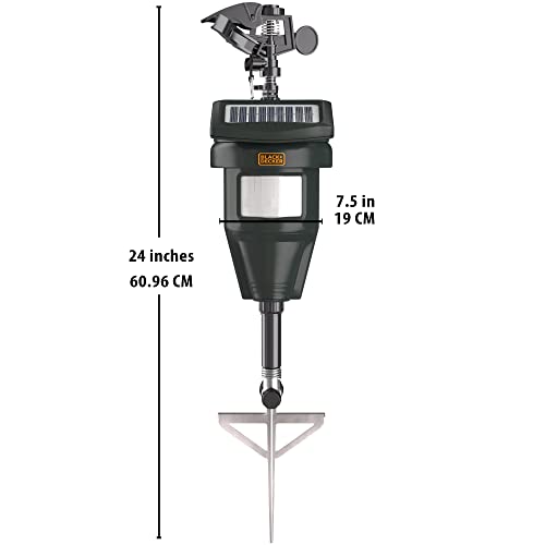 BLACK AND DECKER CAT REPELLENT OUTDOOR SQUIRREL DETERRENT SOLAR BDXPC803 - BLACK - Like New