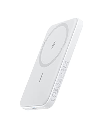 ANKER 621 MAGNETIC PORTABLE CHARGER MAGGO 5,000MAH WIRELESS POWER BANK - WHITE - Brand New