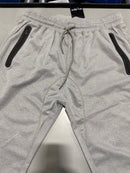 BLU ROCK MEN'S SLIM-FIT TECH JOGGERS ZIPPER POCKETS SWEATPANTS,HEATHER GRAY - XL - Brand New