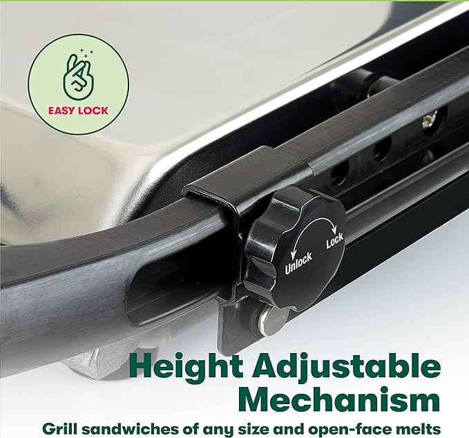 BELLA Panini Sandwich Maker Electric Double Nonstick Plates - Stainless Steel Like New