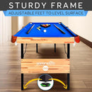 SERENELIFE ERENELIFE 4.5FT FOLDING POOL TABLE, 55IN, SLPTB56 - BLUE - Like New