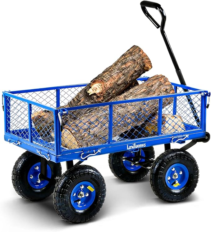 Landworks 400 lb. Capacity Heavy-Duty Utility Cart Wagon - Scratch & Dent