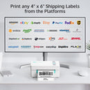 OFFNOVA 4 x 6 Bluetooth Shipping Thermal Label Printer ZPL-2054N - BLUE/WHITE - Like New