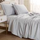 STYLE ASIA TEXTILIA 4 PIECE BED SHEET SET KING SIZE DEEP POCKETS - GRAY - Like New