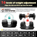 BODYTECH QUICK DUMBBELL SET 88LBS/40KG BT-ADJDMBSET-BK-88 - BLACK - Like New