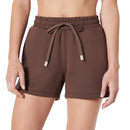 AMAZON ESSENTIALS WOMEN'S ACTIVE RELAXED 4" SHORTS - SIZE: LARGE - RICH HAZEL - Brand New