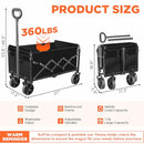 JINIHFW Carts Foldable, Collapsible Folding Wagon, Portable Folding Wagon - Like New