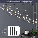 BESLOWE 10-LIGHT MODERN SPUTNIK CHANDELIER, JP2034.10BKGD - BLACK & GOLD - Like New