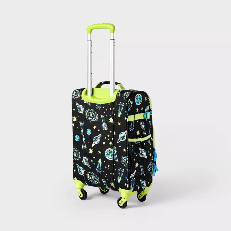 CAT & JACK KIDS' SOFTSIDE CARRY ON SPINNER SUITCASE - SPACE - Like New