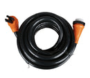 EPICORD 30' 50AMP RV CORD CONNECTOR PLUG W/HANDLES HEAVY DUTY - BLACK/ORANGE - Brand New